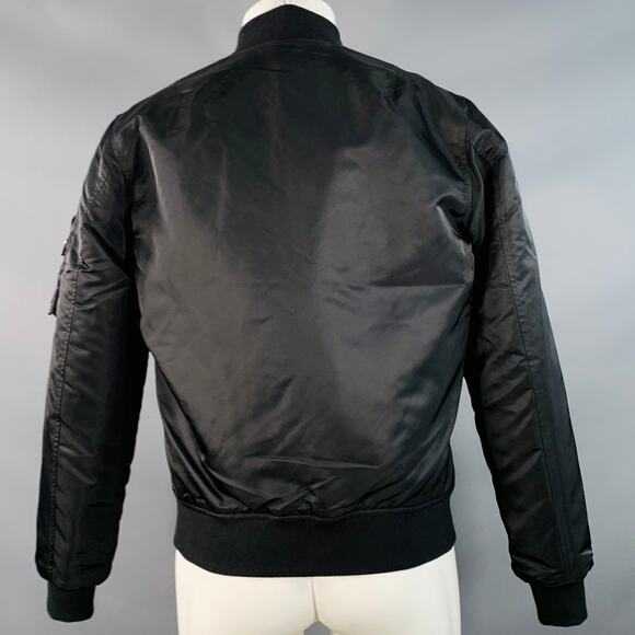 JOHN ELLIOTT Bogota II Size S Black Nylon Zip Up Bomber Jacket - Picture 3 of 8